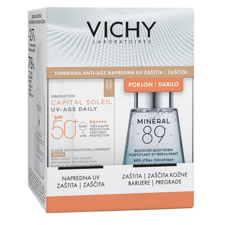 Vichy Capital Soleil UV Age Daily Tonirani Fluid SPF50+ 40ml + Mineral 89 Booster 30ml